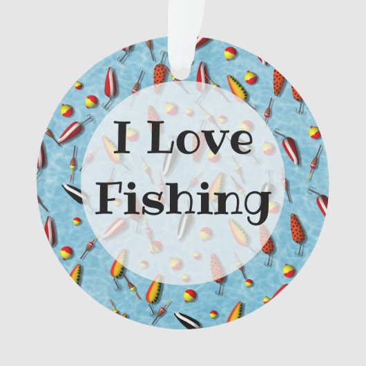 Schmuck - Anhänger - Bobs und Köder fischen Ornament (Vorderseite)