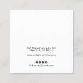 Schmuck-Anzeige für Script White und Gold Ohrring Quadratische Visitenkarte (Rückseite)