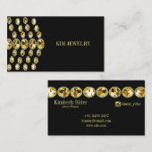 Schmuck auf Schwarz Visitenkarte (Vorne/Hinten)