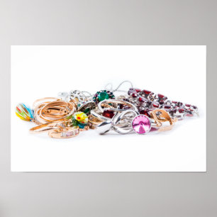 Schmuck auf weiß poster