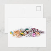 Schmuck auf weiß postkarte (Vorne/Hinten)