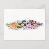 Schmuck auf weiß postkarte (Vorderseite)