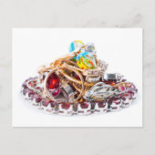 Schmuck auf weiß postkarte (Vorderseite)