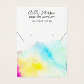 Schmuck aus Aquarellfarben Ohrring-Halskette (Vorderseite)