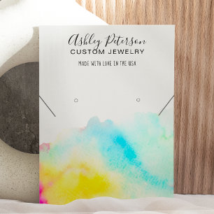 Schmuck aus Aquarellfarben Ohrring-Halskette