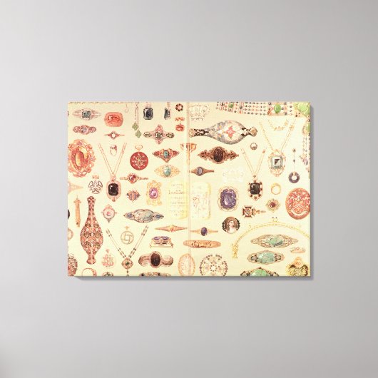 Schmuck aus dem 'Tiffany-Katalog', 1890 Leinwanddruck (Vorderseite)