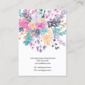 Schmuck aus getrocknetem Wildblumenlogo Visitenkarte (Rückseite)