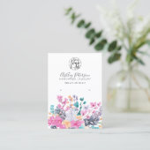 Schmuck aus getrocknetem Wildblumenlogo Visitenkarte (Stehend Vorderseite)