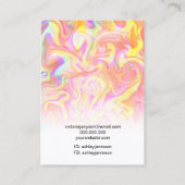 Schmuck aus hellem Regenbogen-Marmor Visitenkarte (Rückseite)