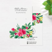 Schmuck aus Rot-Blüten-Aquarell Ohrring (Schreibtisch)