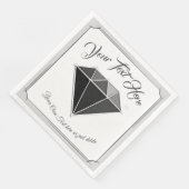 Schmuck aus schwarzem Diamant Serviette (Ecke)