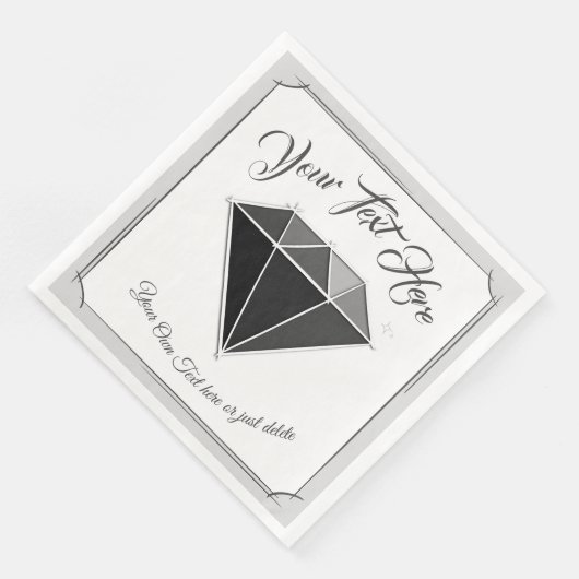 Schmuck aus schwarzem Diamant Serviette (Ecke)