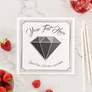 Schmuck aus schwarzem Diamant Serviette