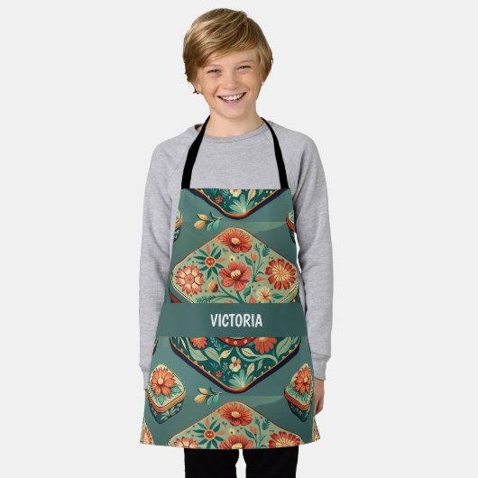 Schmuck Box Blumenmuster Muster Schürze (Getragen)