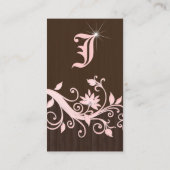 Schmuck Business Cards Blume Crystal Pink Sparkle Visitenkarte (Rückseite)