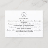 Schmuck Care Card Fügen Sie Ihren QR-Code für Ihr Visitenkarte (Vorderseite)