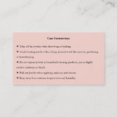 Schmuck Care Gold Drehbuch Danke Karte (Rückseite)