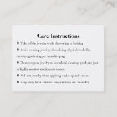 Schmuck Care Gold Drehbuch Danke Karte (Rückseite)