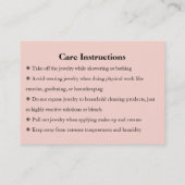 Schmuck Care Gold Glitzer Script Danke Karte (Rückseite)