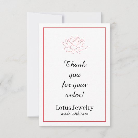 Schmuck danke für Ihre Bestellung Produktverpackun (Vorderseite)