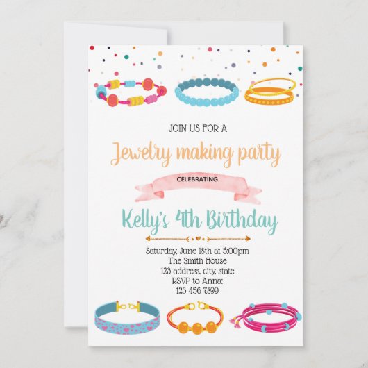 Schmuck, der Party Einladung macht (Vorderseite)