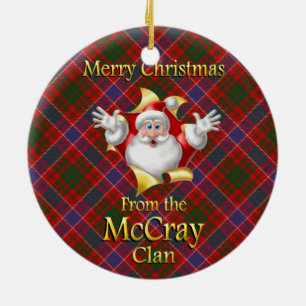 Schmuck des schottischen Clans McCray zu Weihnacht Keramikornament