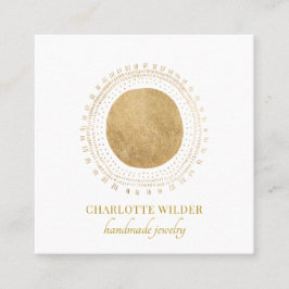 Schmuck Designer Abstrakt Gold Circle Quadratische Visitenkarte