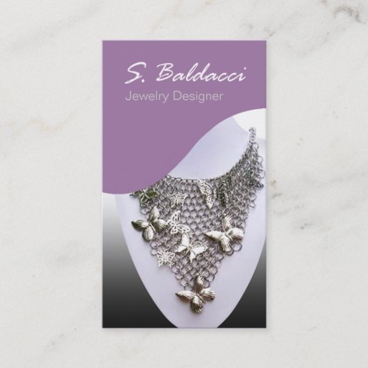 Schmuck-Designer-Gewohnheits-Juwelier Visitenkarte (Vorderseite)