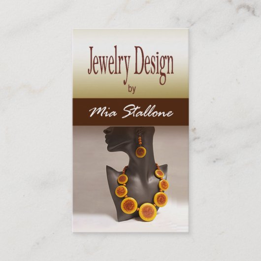 Schmuck-Designer-Gewohnheits-Juwelier Visitenkarte (Vorderseite)