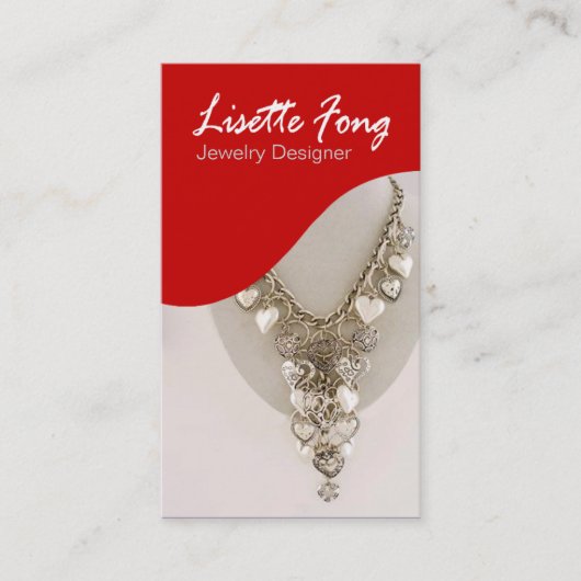 Schmuck-Designer-Gewohnheits-Juwelier Visitenkarte (Vorderseite)