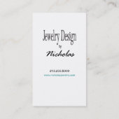 Schmuck-Designer-Gewohnheits-Juwelier Visitenkarte (Rückseite)