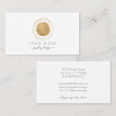 Schmuck Designer Gold Abstrakt Circle Rays Visitenkarte (Vorne/Hinten)