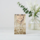 Schmuck Designer Gold Sparkle Luxuriös Visitenkarte (Stehend Vorderseite)