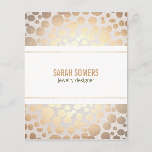 Schmuck Designer Imitate Gold Leaf Circle Leinen L Flyer (Vorne)