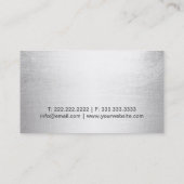 Schmuck-Designer-modernes Gold u. Silber Visitenkarte (Rückseite)