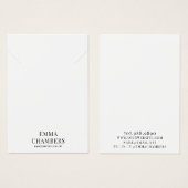 Schmuck Designer Necklace Bracelet Business Card (Vorne & Hinten)
