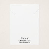 Schmuck Designer Necklace Bracelet Business Card