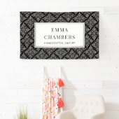 Schmuck Designer Schwarz-weiß Motif Muster Banner (Insitu)