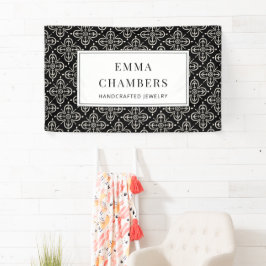 Schmuck Designer Schwarz-weiß Motif Muster Banner