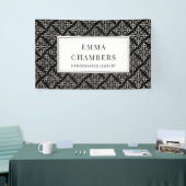 Schmuck Designer Schwarz-weiß Motif Muster Banner (Messeveranstaltung)