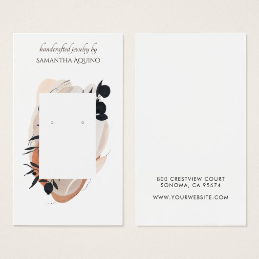 Schmuck Designer Terracotta Black Drop Earring (Vorne & Hinten)