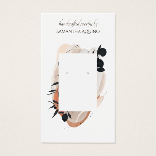 Schmuck Designer Terracotta Black Drop Earring (Vorderseite)