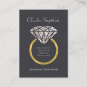 Schmuck-Designer-Visitenkarte-Diamant-Ring Visitenkarte (Vorderseite)