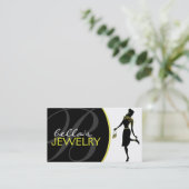 Schmuck-Designer-Visitenkarte Visitenkarte (Stehend Vorderseite)