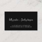Schmuck-Designer-Visitenkarten Visitenkarte (Rückseite)
