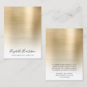 Schmuck Display Gold Business Card Visitenkarte (Vorne/Hinten)
