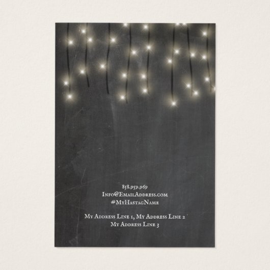 Schmuck-Display-Karte, String-Leuchten verdienen (Rückseite)