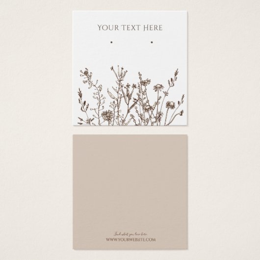 Schmuck-Display-Karte verdienen ・ Erdblume (Vorne & Hinten)