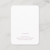 Schmuck Display Lila Leopard Druckhandwerk Visitenkarte (Rückseite)