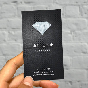 Schmuck-dunkles Metall u. Diamant Visitenkarte